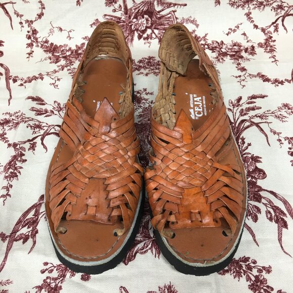 Artesanias Ceja Men's Leather Sandals - Picture 1 of 6